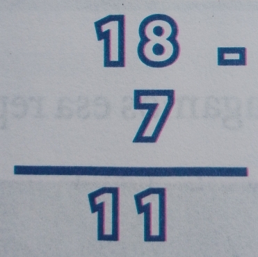 beginarrayr 18= frac = 11endarray