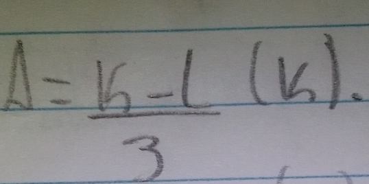 Delta = (k-1)/3 (k).