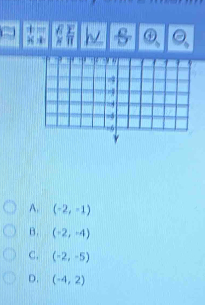 ③)
A. (-2,-1)
B. (-2,-4)
C. (-2,-5)
D. (-4,2)