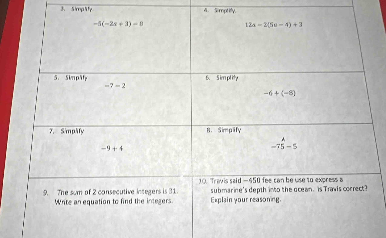 Simplify. 4. Simplify.