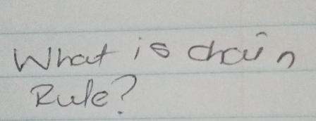 What is chain 
Rule?