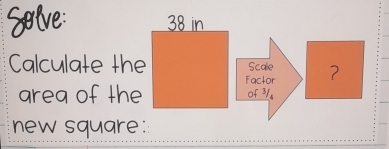 Calculate th 
area of th 
new square: