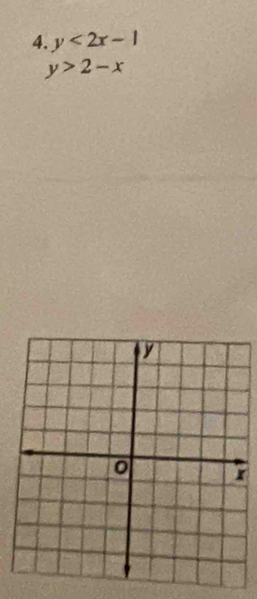 y<2x-1</tex>
y>2-x