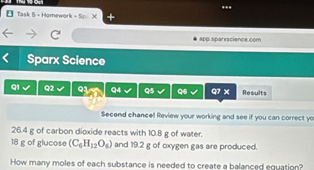 Solved: '33 Thu 10 Oct Task 5 - Homework - Sp app.sparxscience.com ...