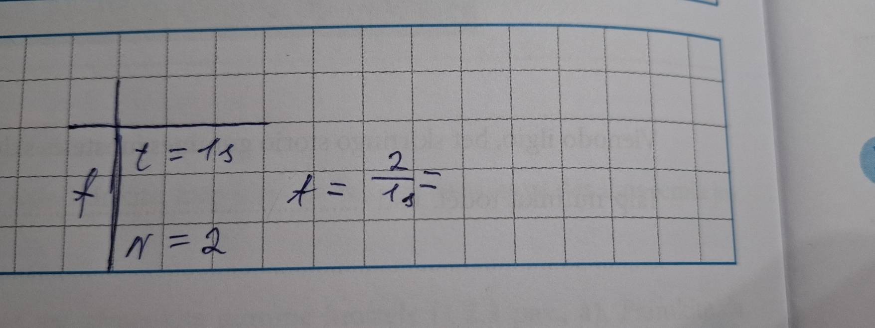 t=1s t=frac 21_1=
N=2