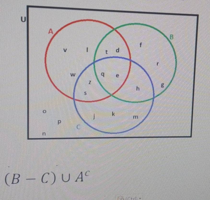 (B-C)∪ A^c