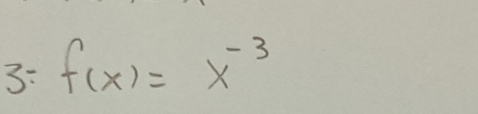 3: f(x)=x^(-3)