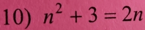 n^2+3=2n