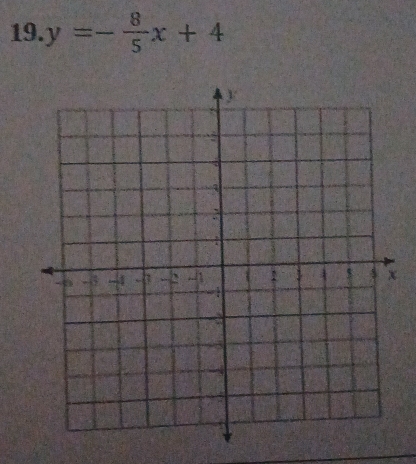 y=- 8/5 x+4