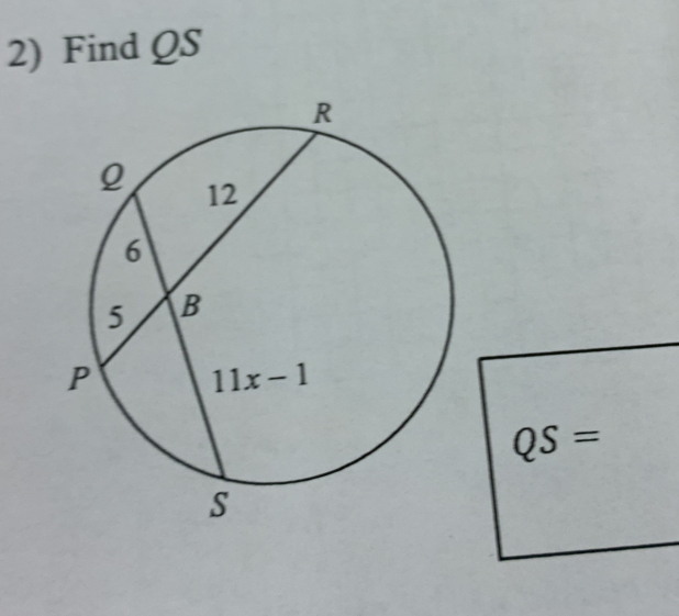 Find QS
QS=