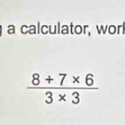 a calculator, worl