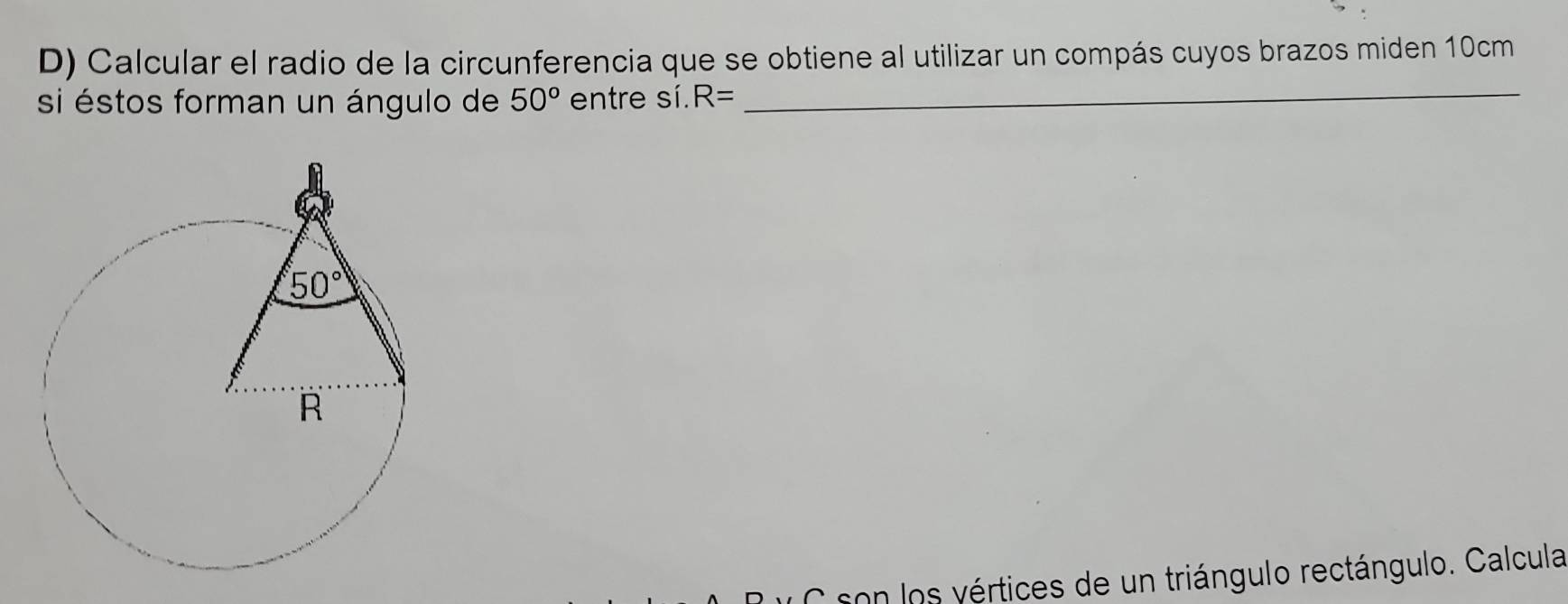 Resuelto:Calcular el radio de la circunferencia que se obtiene al ...