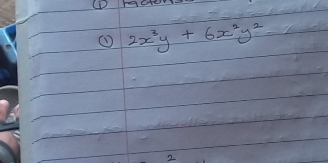 ( raot 
① 2x^3y+6x^2y^2
2