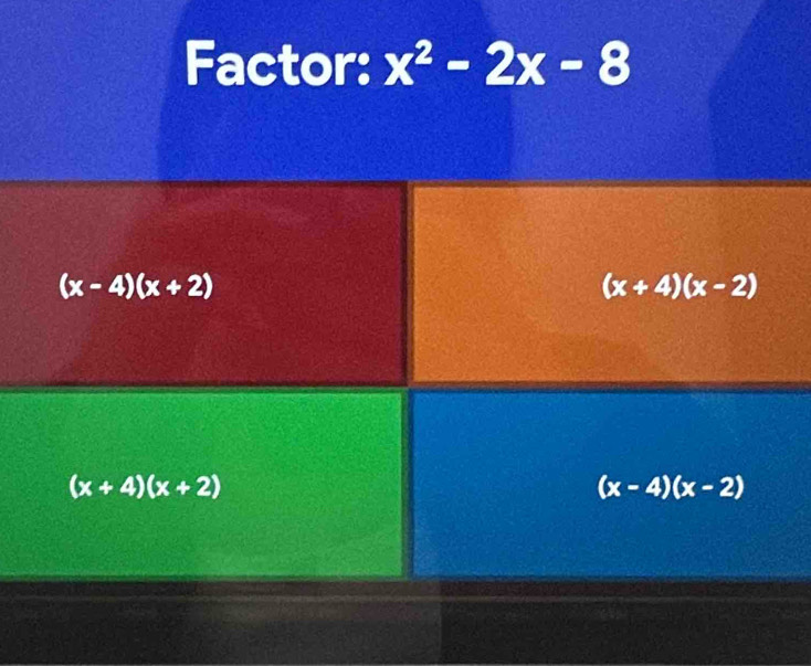 Factor: x^2-2x-8