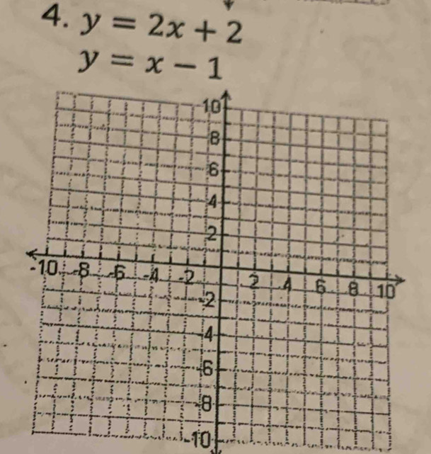 y=2x+2
y=x-1
-10