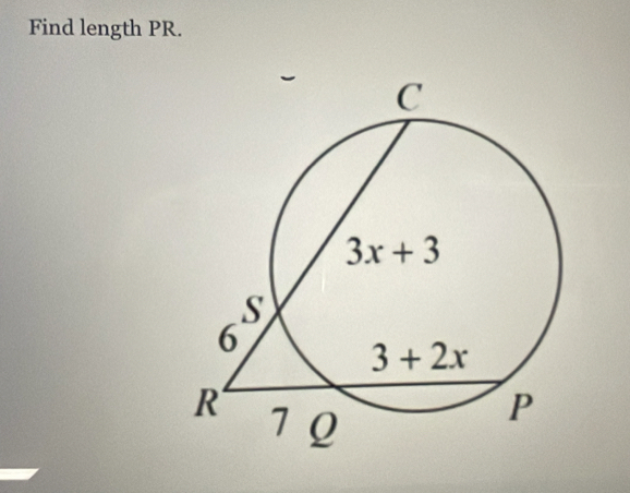 Find length PR.