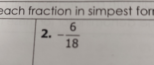 each fraction in simpest for