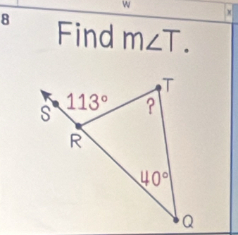 Find m∠ T.