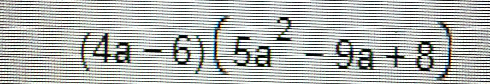 (4a-6)(5a^2-9a+8)