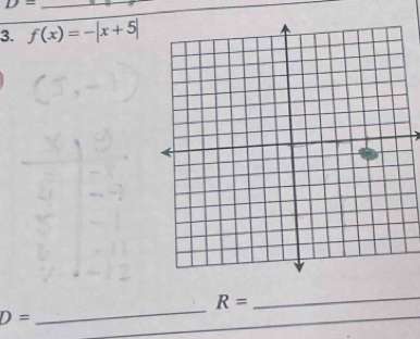 D= _ 
3. f(x)=-|x+5|
_
R=
_
D=
_