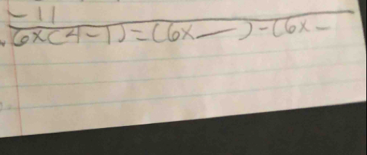 frac -116x(4-1)=(6x_ )-(6x_ 