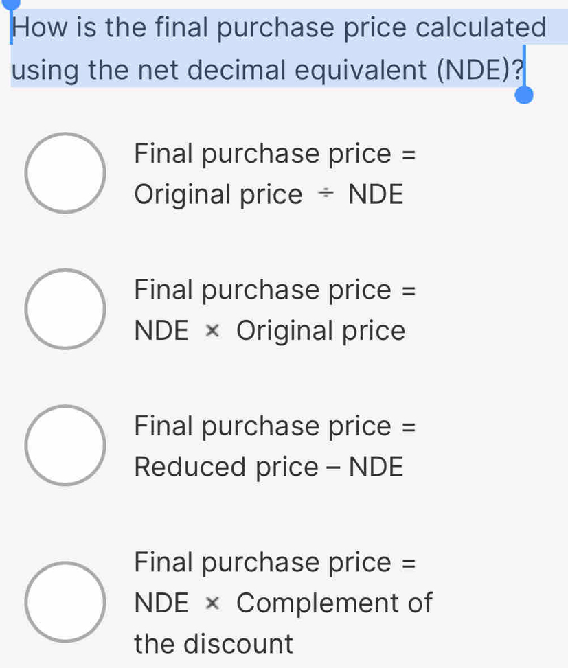 Solved: How is the final purchase price calculated using the net ...