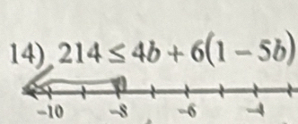 214≤ 4b+6(1-5b)