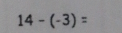 14-(-3)=