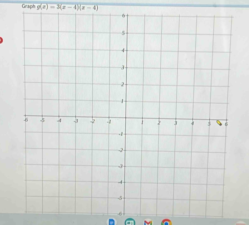 Graph g(x)=3(x-4)(x-4)