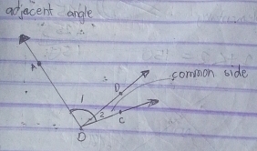 adjecent angle
common side