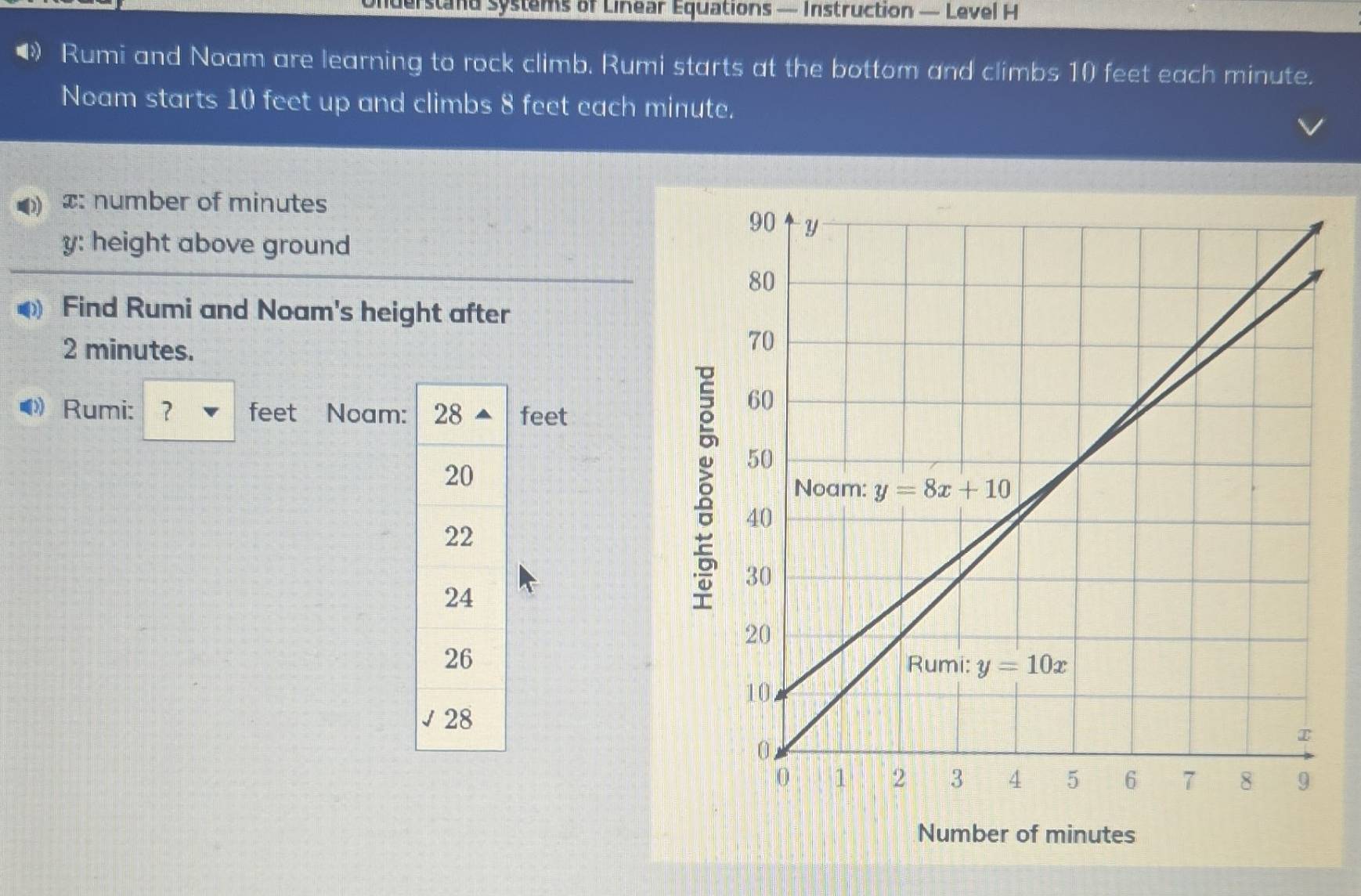 Solved: erstand systems of Linear Equations — Instruction — Level H ...