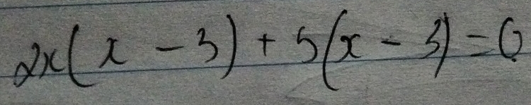 2x(x-3)+5(x-3)=6