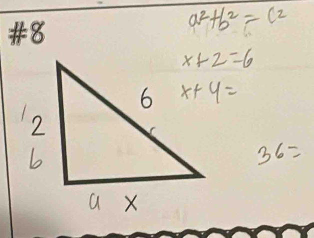 a^2+b^2=c^2
36=