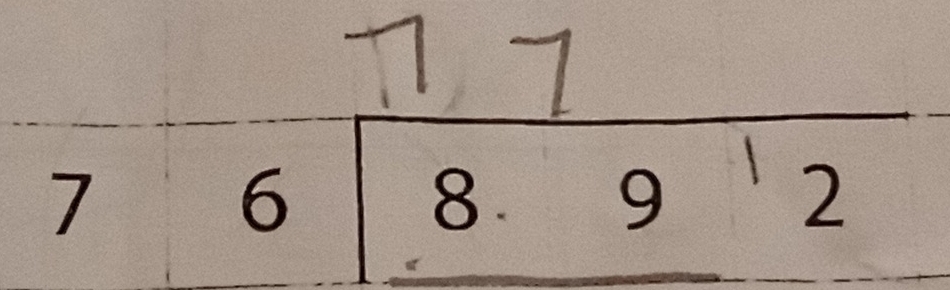 frac 3= 1/2 1- 1/2 = □ /□  
7 beginarrayr 6encloselongdiv 8.912endarray