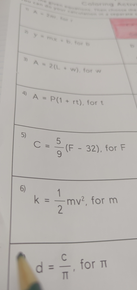 ” A=2π r
F