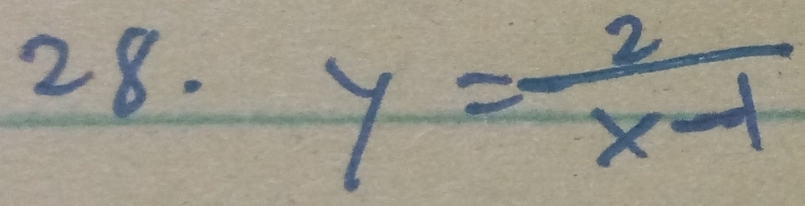 y= 2/x-1 