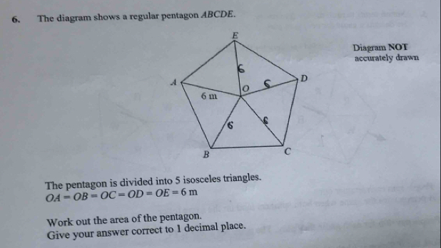 Solved: The diagram shows a regular pentagon ABCDE. Diagram NOT ...