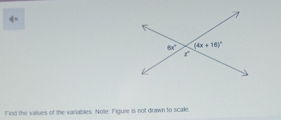 Find the values of the variables. Note: Figure is not drawn to scale.