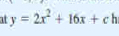 a y=2x^2+16x+c h