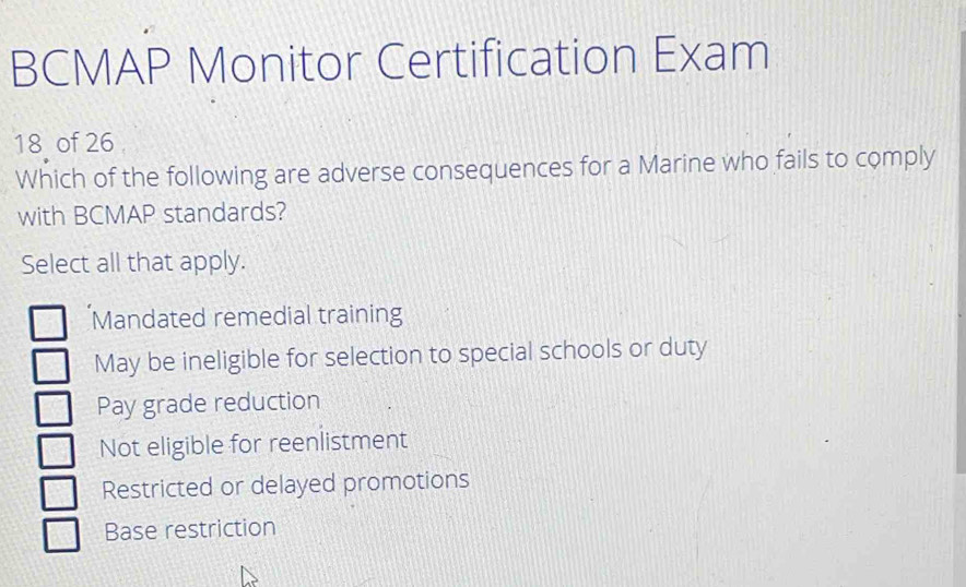 Solved: BCMAP Monitor Certification Exam 18 of 26 Which of the Solved: BCMAP Monitor Certification Exam 18 of 26 Which of the
