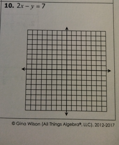 2x-y=7
* Gina Wilson (All Things Algebra®, LLC), 2012-2017