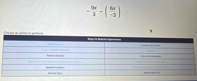 - 9x/3 -( 6x/-3 )
Choo