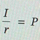  I/r =P