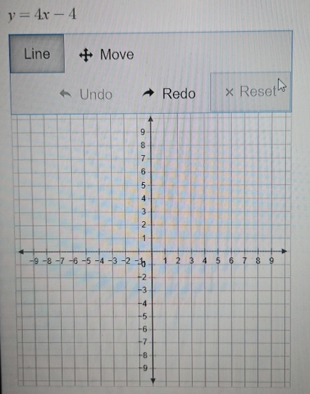 y=4x-4
Line Move 
Undo Redo × Reset