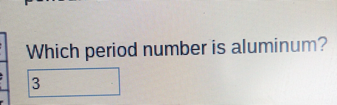 Which period number is aluminum?
3