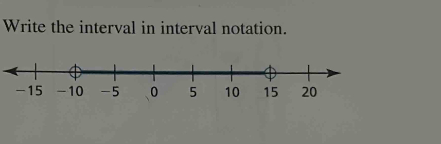 Write the interval in interval notation.