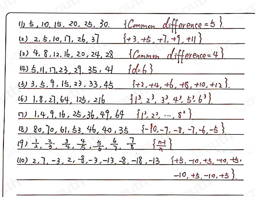 おまとめ4点【5P-58, 5P-59, 5O-2, 51-133】 Solved: Use inductive reasoning to predict the next number