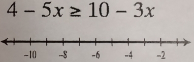 4-5x≥ 10-3x