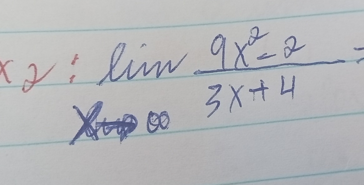 liw
 (9x^2-2)/3x+4 =