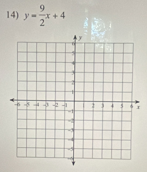 y= 9/2 x+4